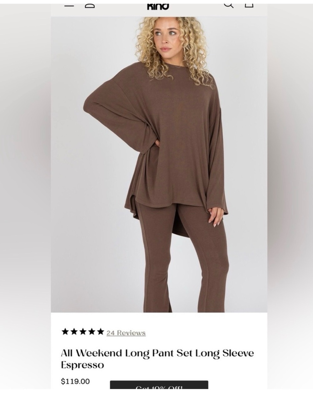 All Weekend Long Lounge Pants Set in Deep Brown
